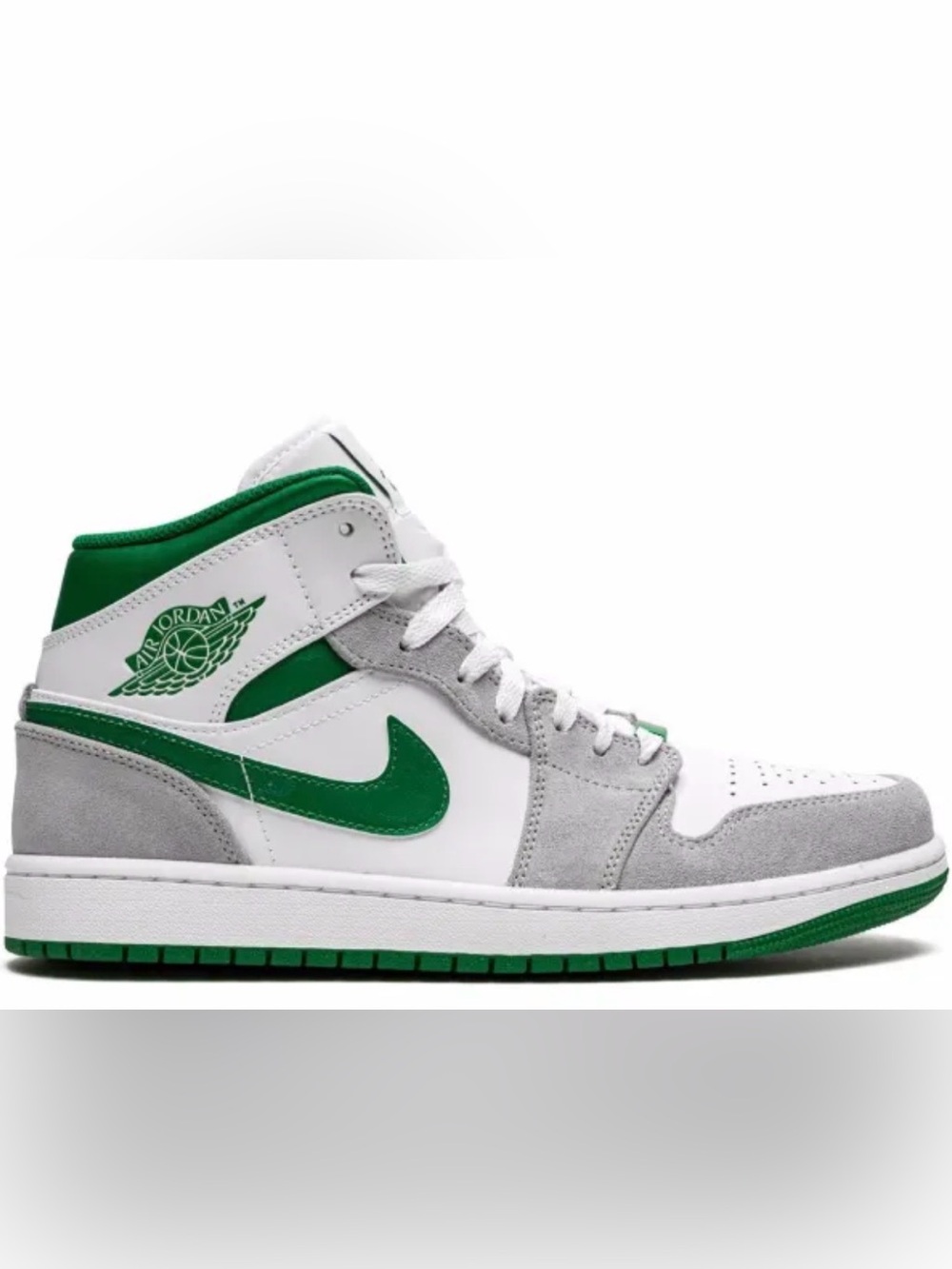 Air Jordan 1 Mid - Green/Grey - Youth Size 6.5